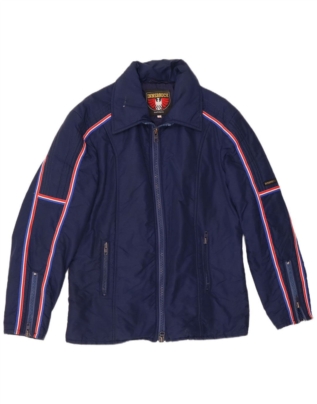 Innsbruck Herre Windbreaker Jacket EU 54 2XL Marineblå Stribet Polyamid