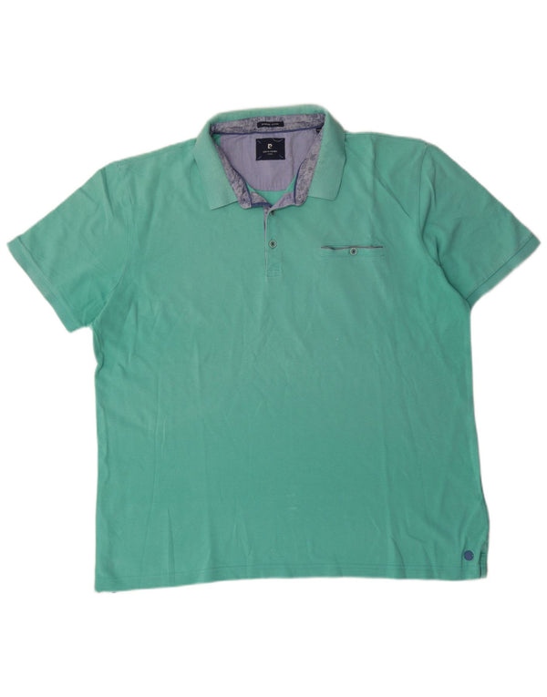 Pierre Cardin herre poloshirt 2XL turkis bomuld
