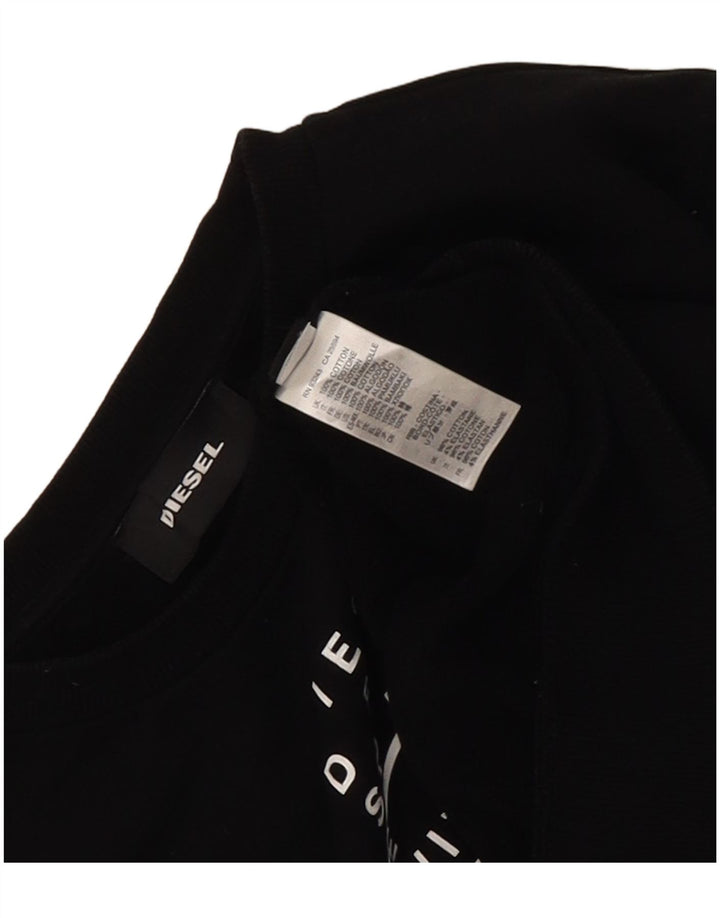 Diesel Herre Grafisk Sweatshirt Jumper Medium Sort