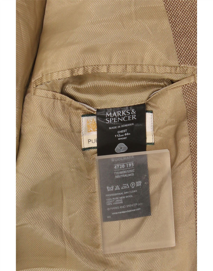 Marks & Spencer Herre 2-knaps blazerjakke UK 44 XL Beige New Wool