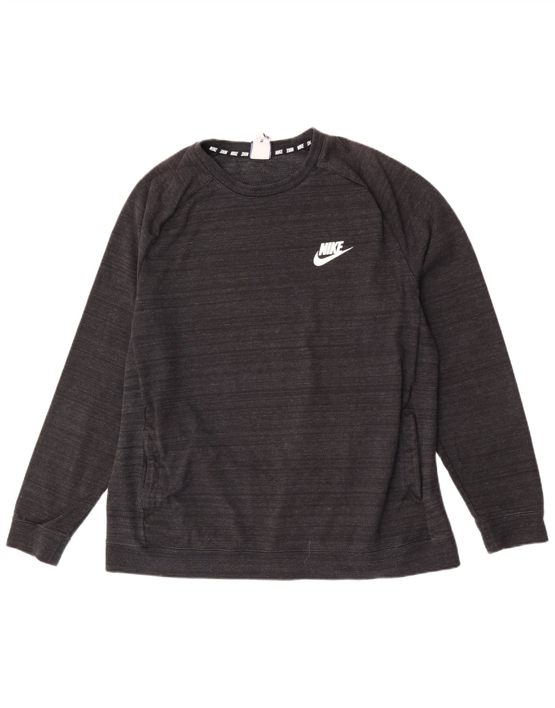 Nike Sweatshirt Jumper til mænd XL Sort Flecked Bomuld