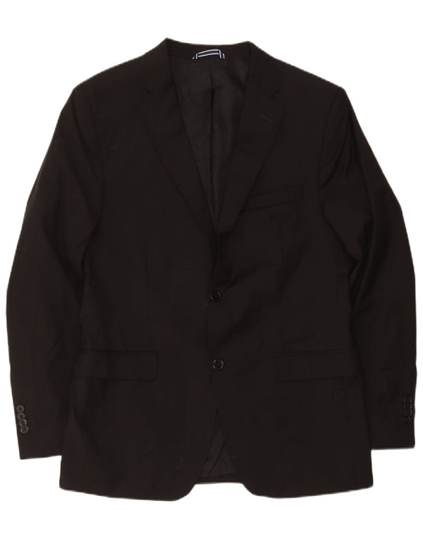 Massimo Dutti Herre 2-knaps blazerjakke EU 54 XL Sort Uld