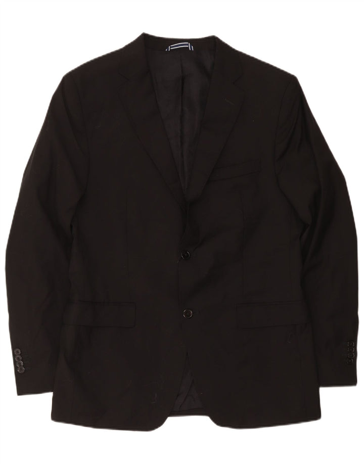 Massimo Dutti Herre 2-knaps blazerjakke EU 54 XL Sort Uld