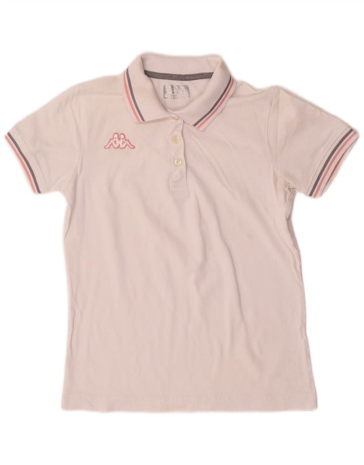 KAPPA Dame Polo Shirt UK 12 Medium White