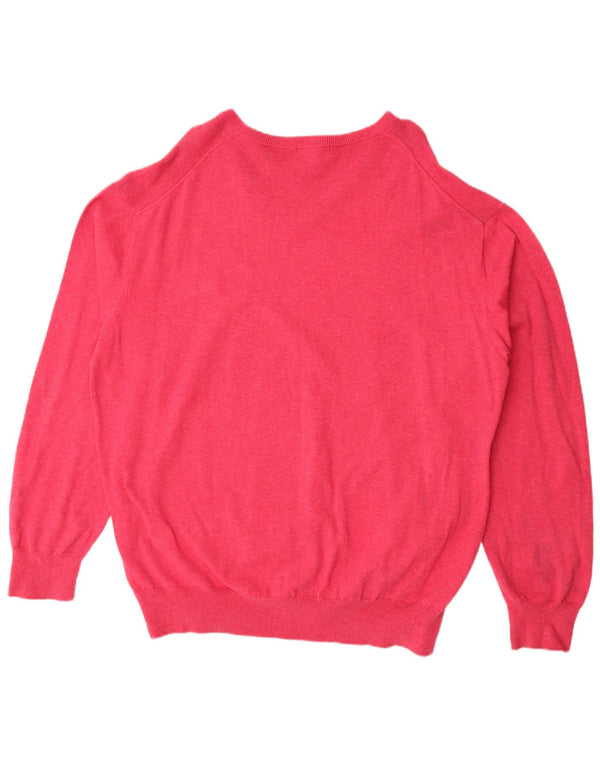 Gant Dame V-hals sweater UK 22 3XL Pink Bomuld