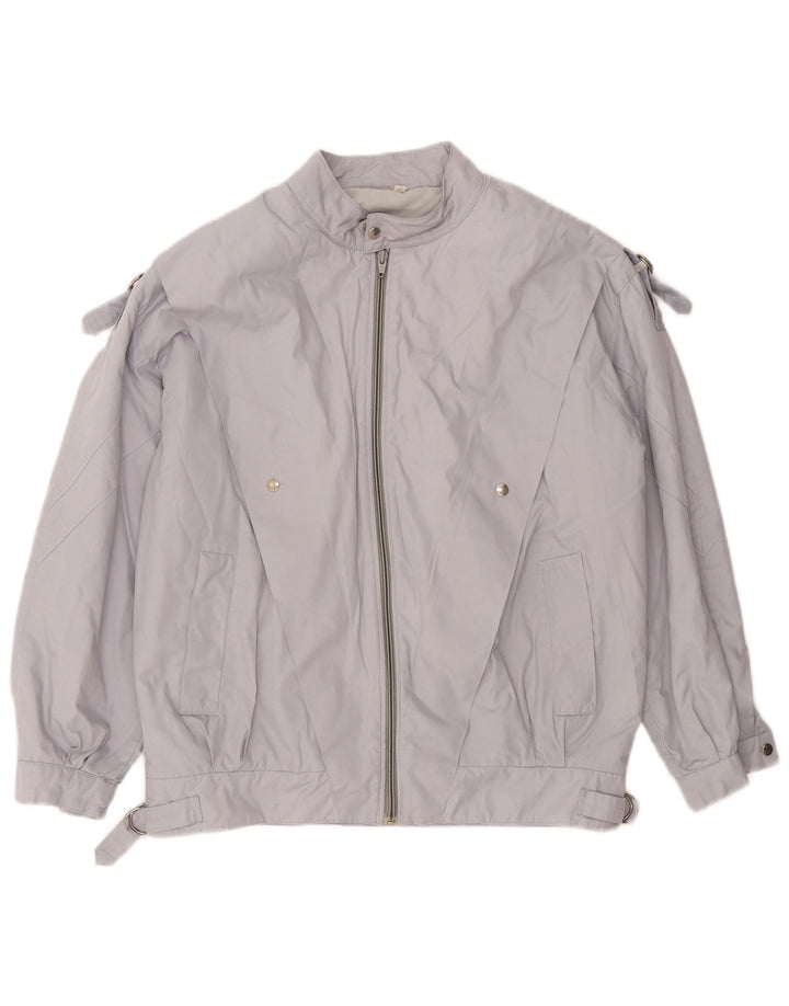 VINTAGE Mens Bomber Jacket IT 36 Small Grey