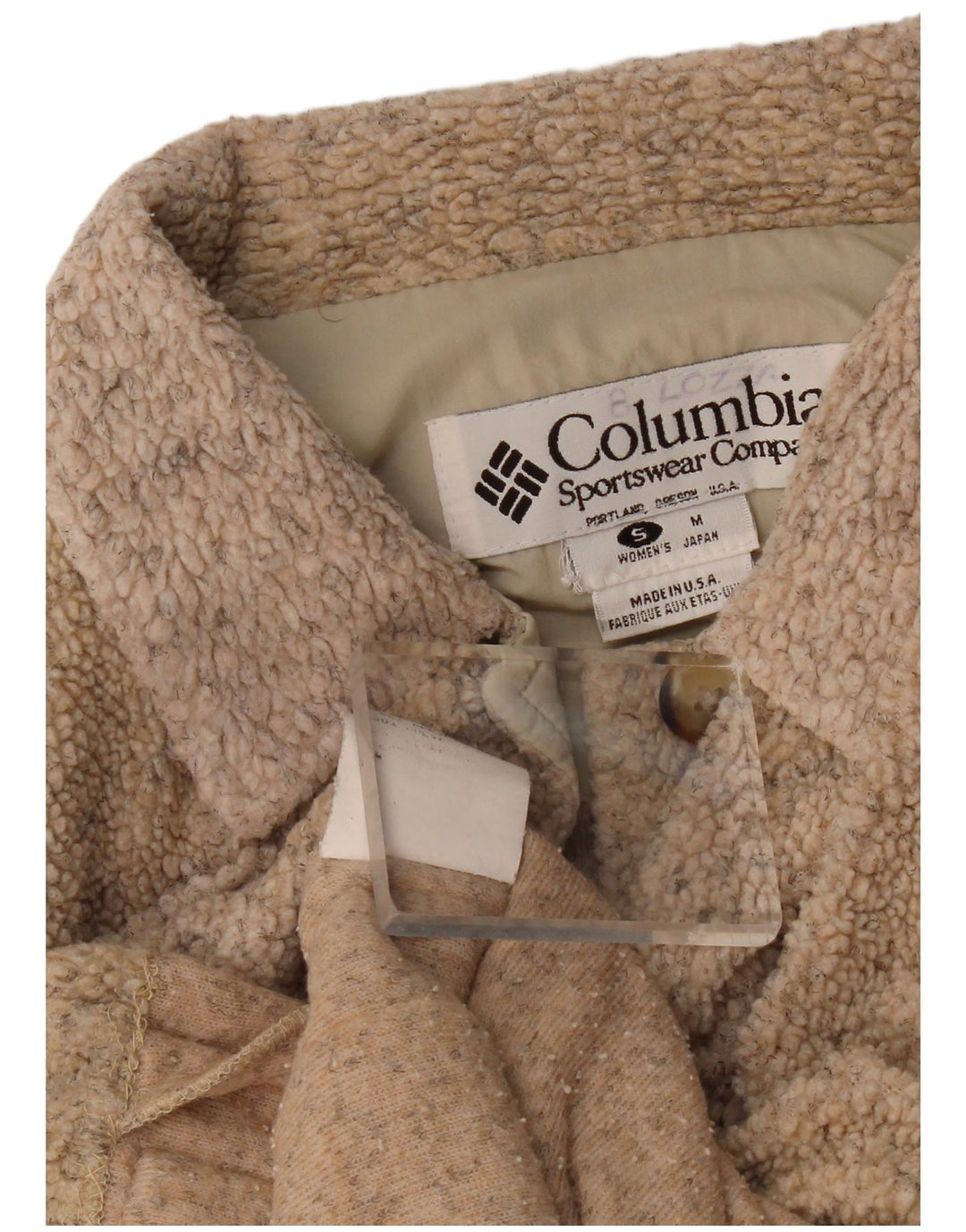 Columbia Dame Oversized Fleecejakke UK 10 Lille Beige Akryl