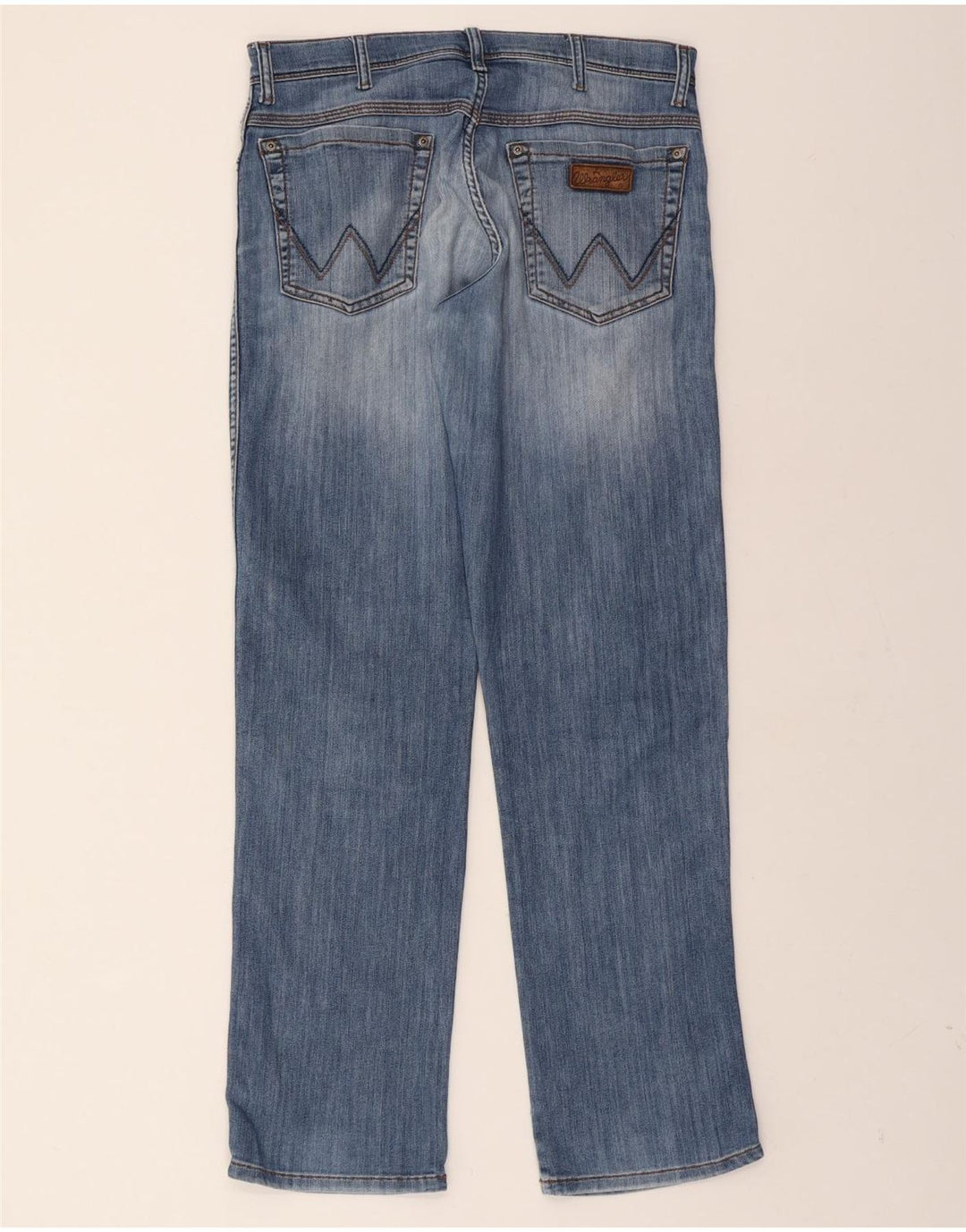 WRANGLER Mens Texas Straight Jeans W32 L34 Blue Cotton Vintage Wrangler and Second-Hand Wrangler from Messina Hembry 