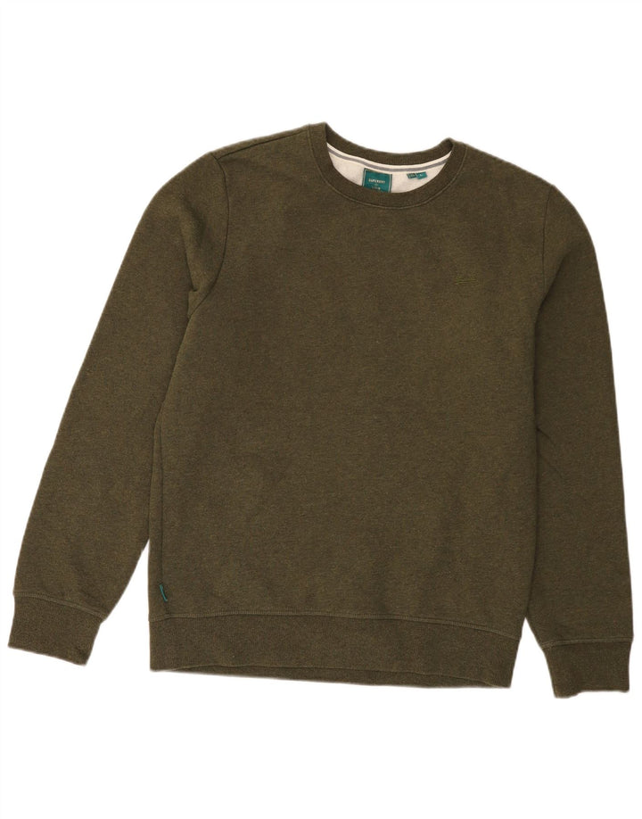 SUPERDRY Herre Sweatshirt Jumper Stor Khaki Bomuld