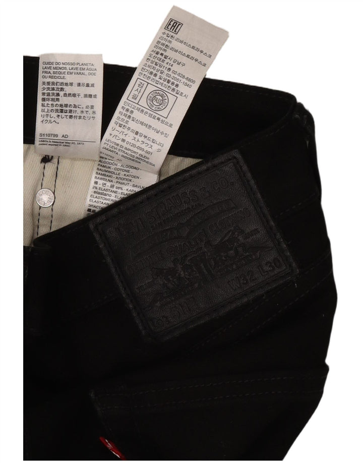 Levi's Herre 511 Slim Jeans W32 L30 Sort Bomuld