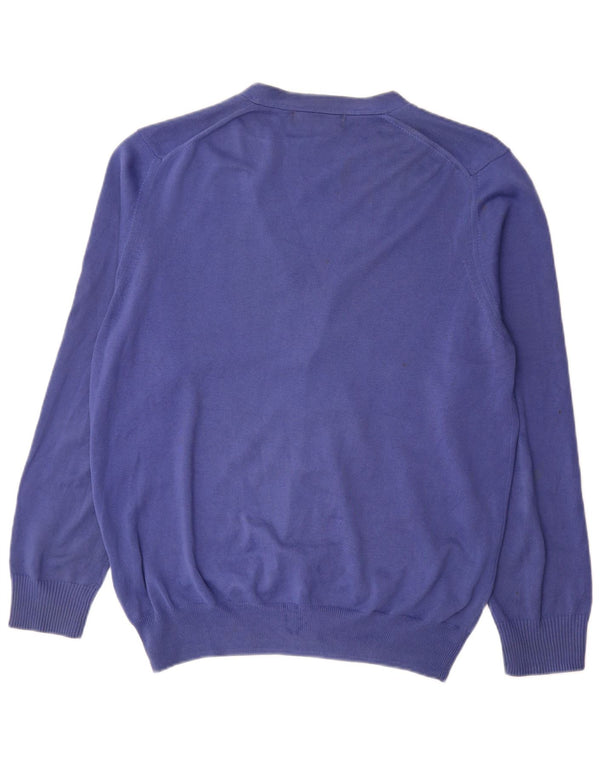 Zara Herre Cardigan Sweater Large Blue
