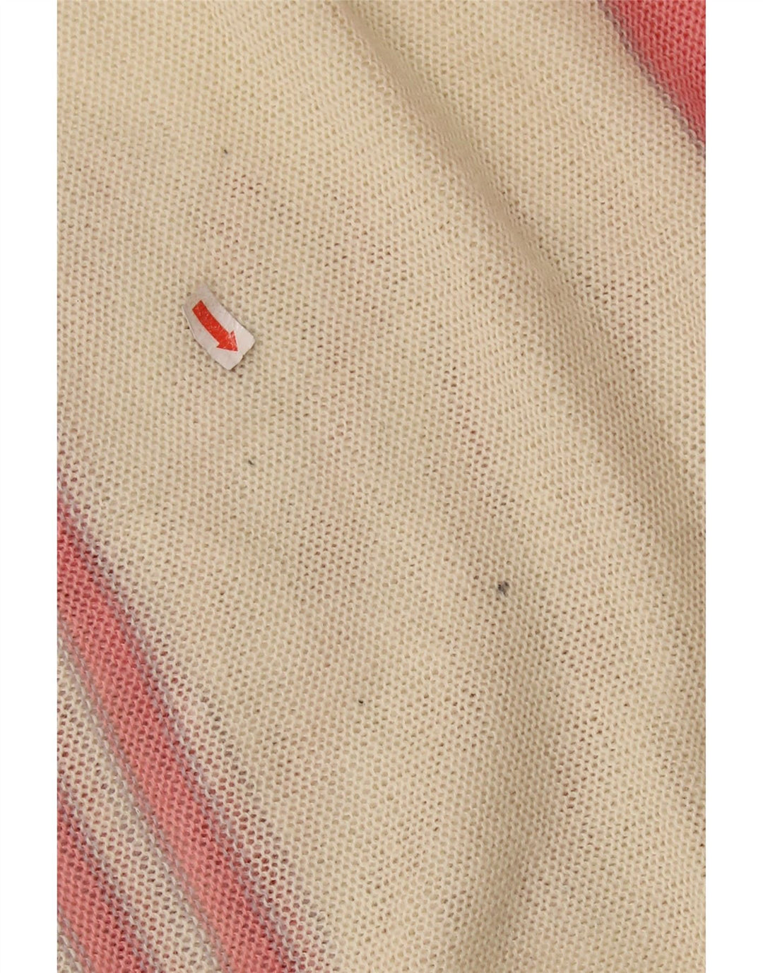 VINTAGE Dame Boat Neck Jumper Sweater UK 14 Medium Pink Colourblock