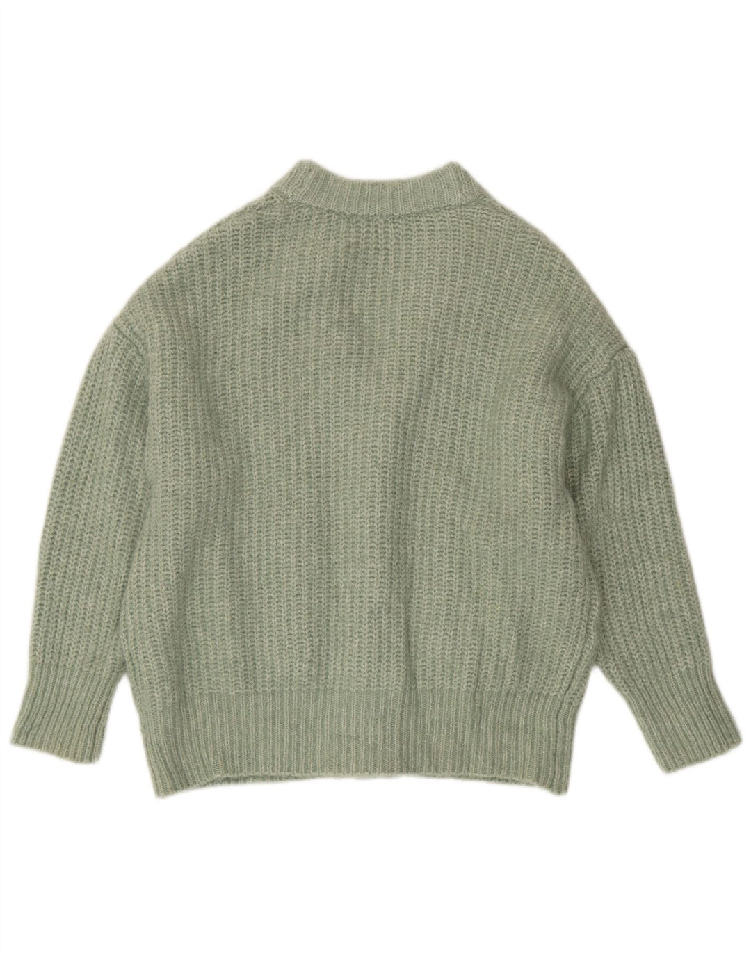 Zara Dame Oversized Cardigan Sweater UK 14 Medium Green