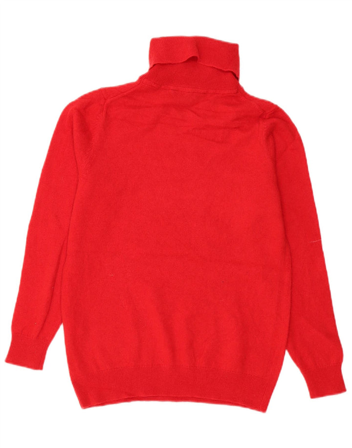 Besætningstøj Dame Rullehals sweater UK 12 Medium Rød Merinould
