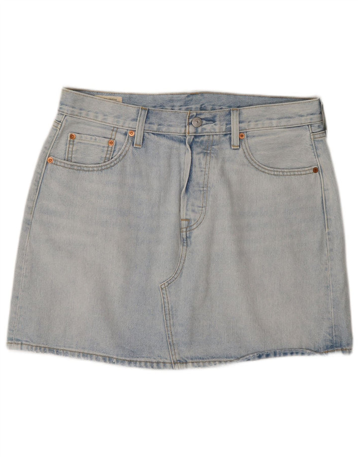 Levi's Dame Mini Denim Nederdel W32 Stor Blå Bomuld