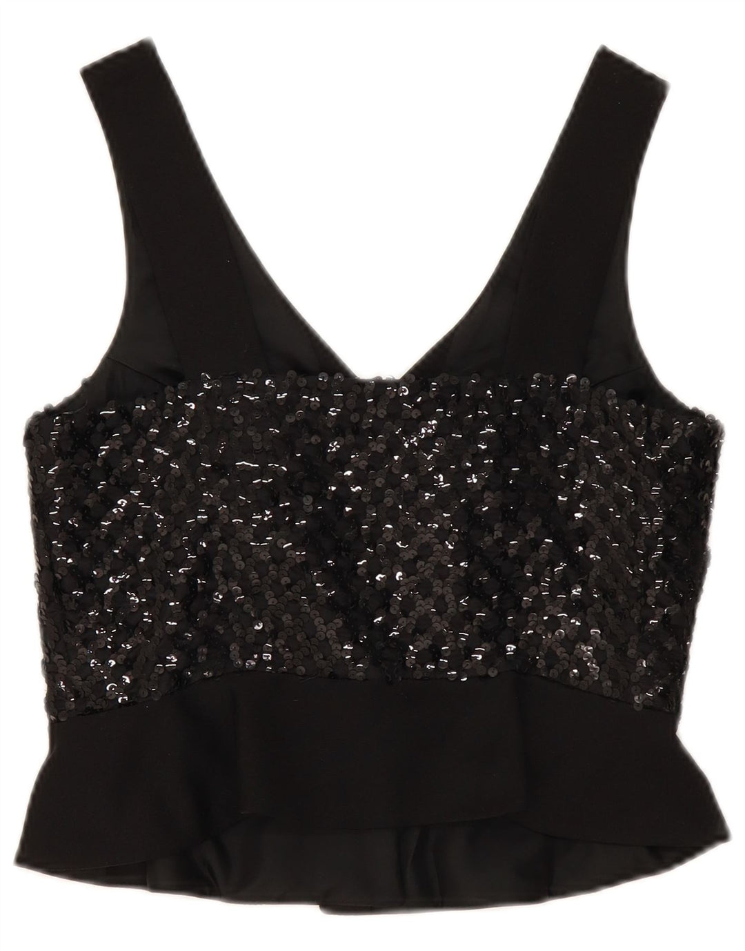 Lucie Linden Dame Ærmeløs Crop Top IT 42 Medium Sort Polyester