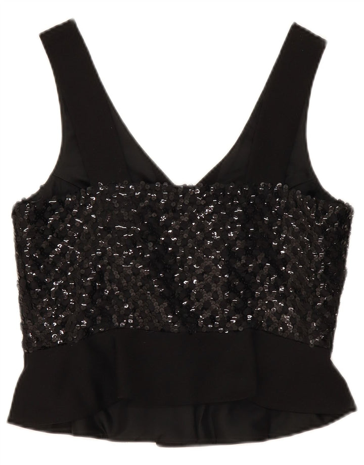 Lucie Linden Dame Ærmeløs Crop Top IT 42 Medium Sort Polyester