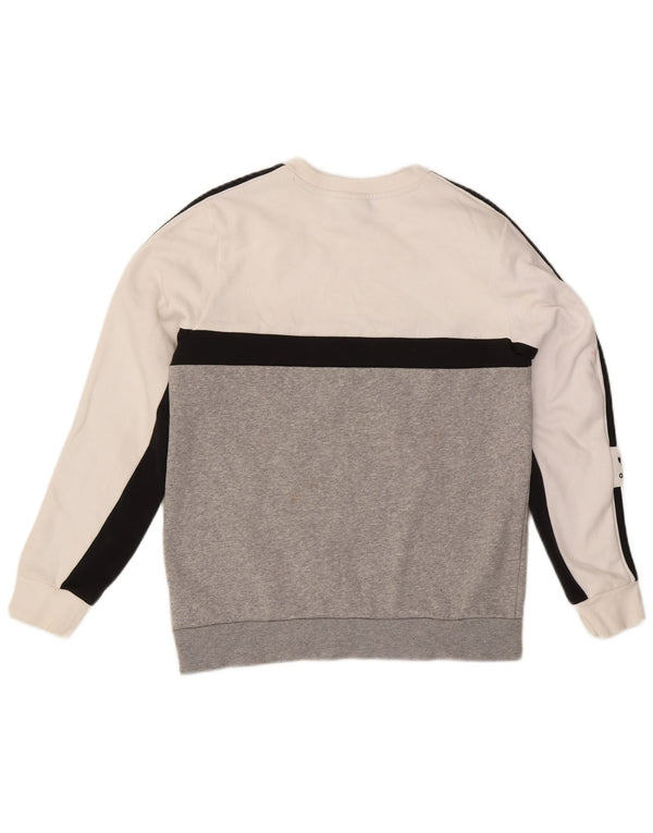 Adidas Graphic Sweatshirt Jumper 13-14 år Hvid Colourblock Bomuld