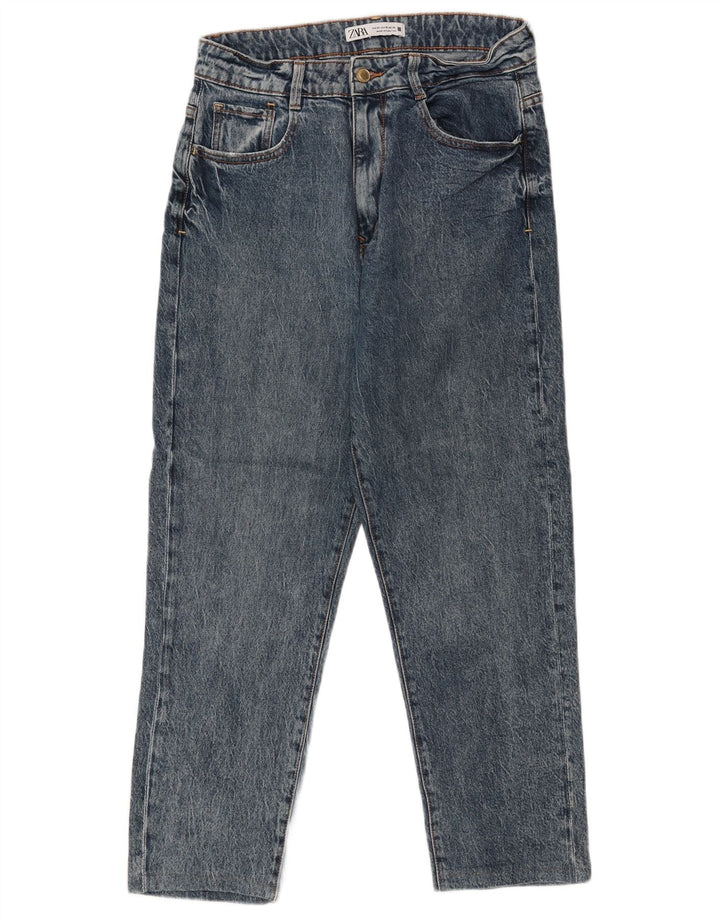 ZARA Straight Jeans til kvinder EU 42 Large W32 L26 Blå