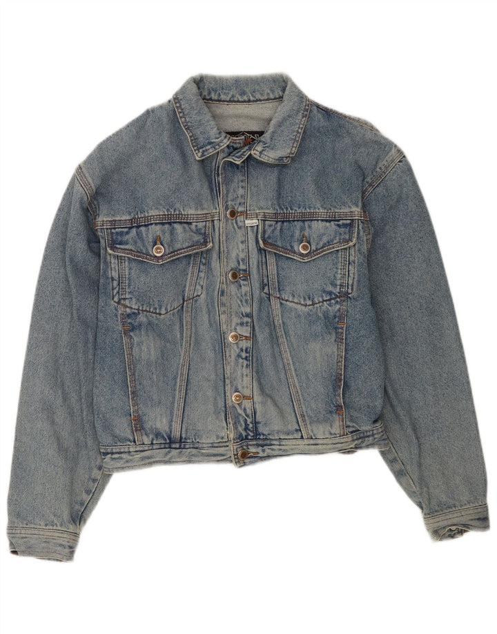 OFFSHORE Dame Crop Denim Jacket UK 14 Medium Blue