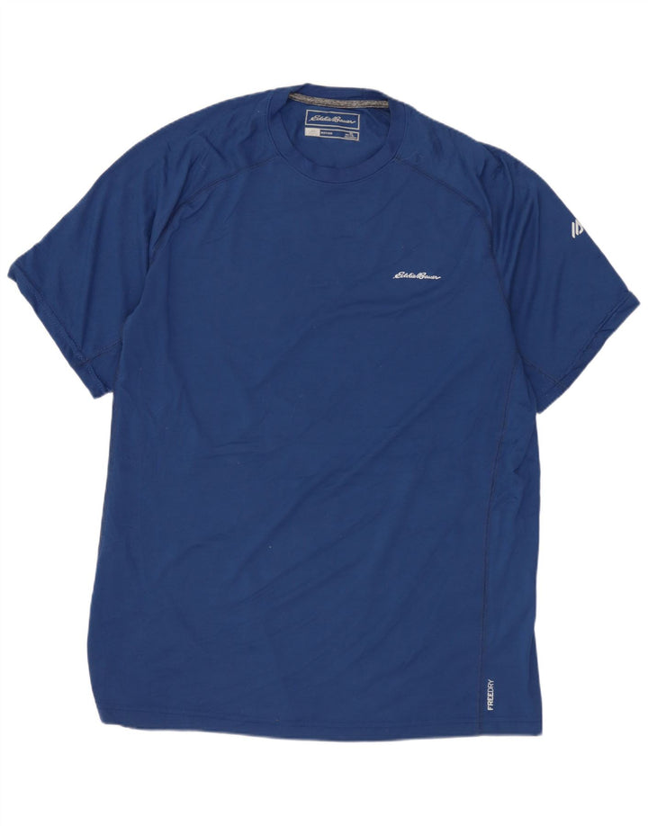 EDDIE BAUER Herre T-Shirt Top Stor Blå Polyester
