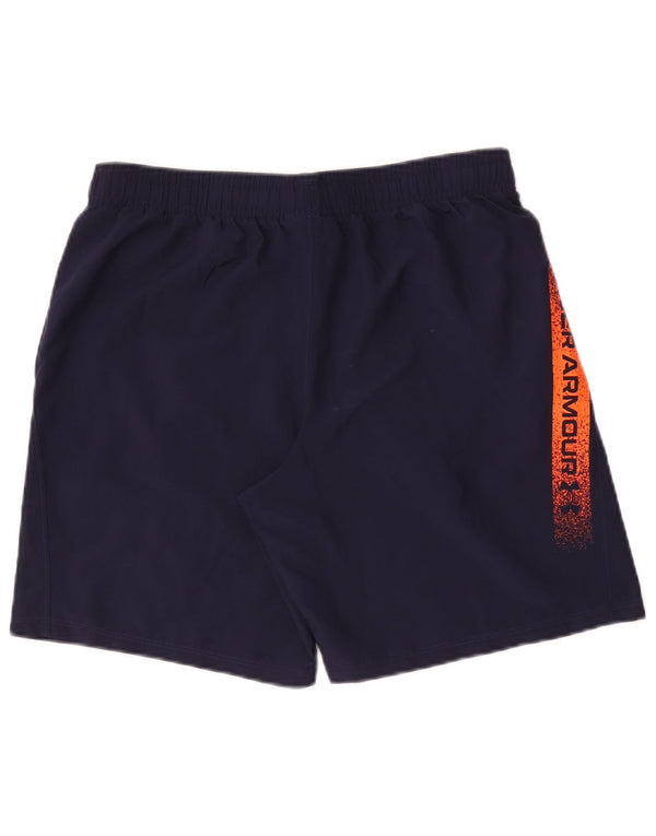 Under Armour drenge grafiske sportsshorts 13-14 år XL marineblå farveblok