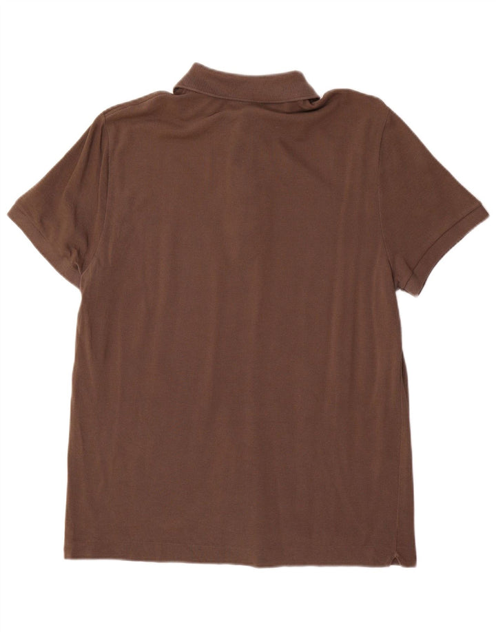 Lacoste Herre Slim Fit Polo Shirt Størrelse 5 Stor Brun Bomuld