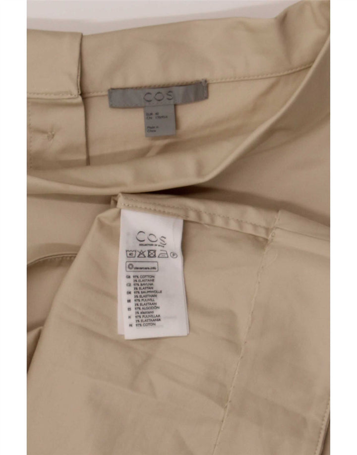 Cos Dame 3/4 ærmet bluse Top EU 40 Medium Beige Bomuld