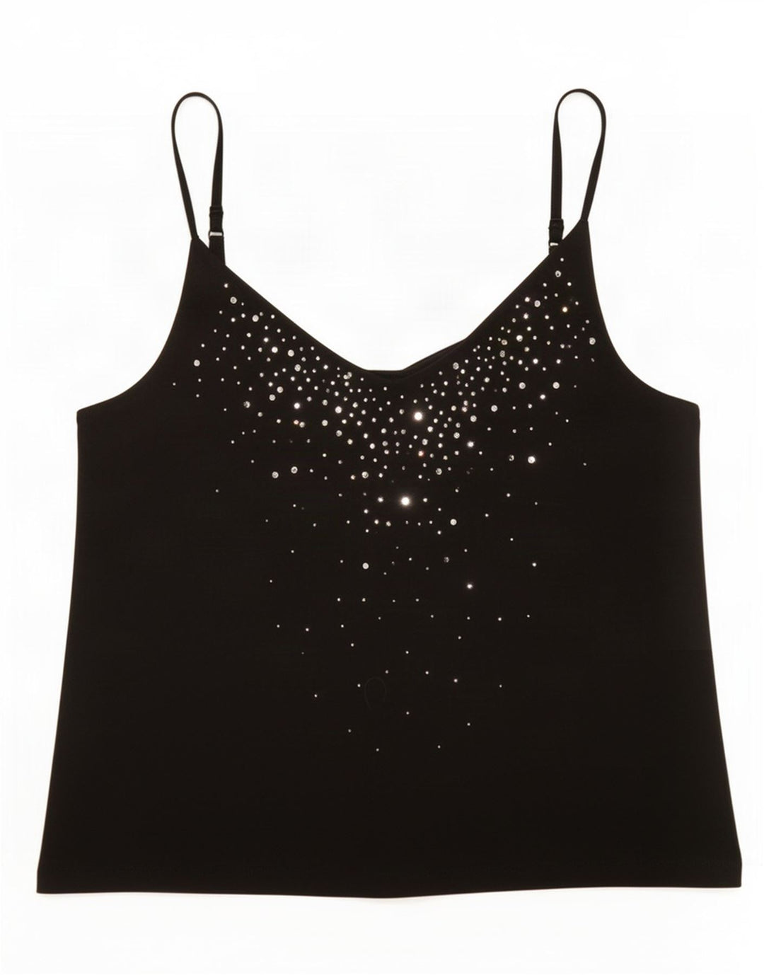 Marks & Spencer Dame Crop Cami Top UK 14 Medium Black Viscose