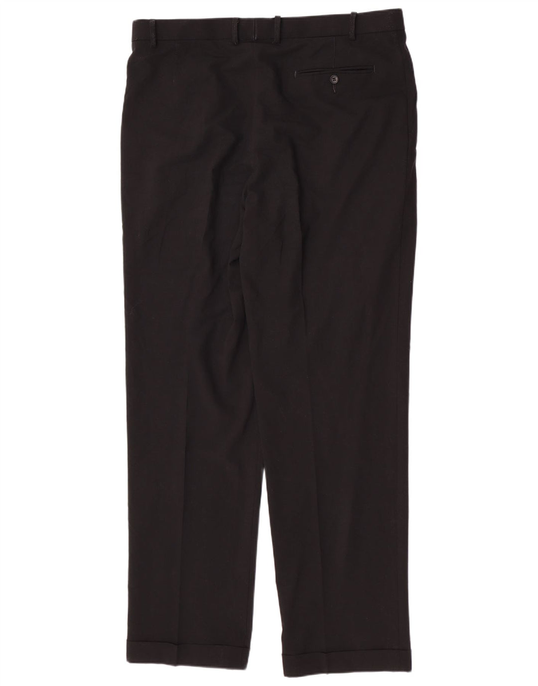 Marks & Spencer Herre Regular Suit Bukser W38 L33 Sort Polyester