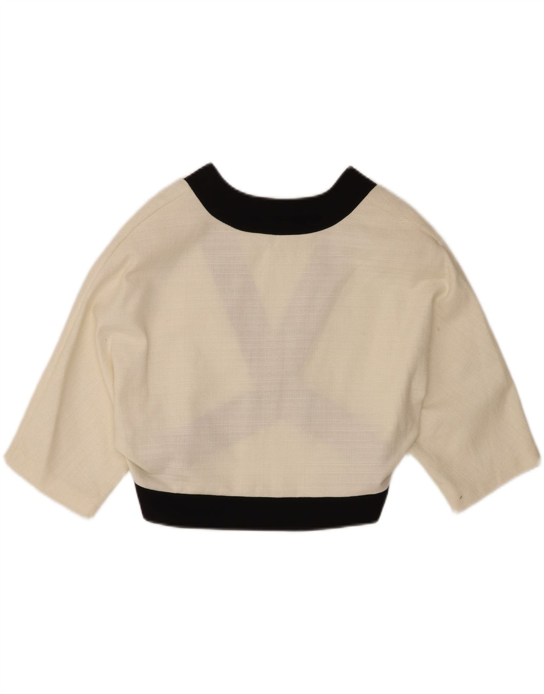 Vintage Bolero Top til kvinder EU 44 XL Off White Bomuld