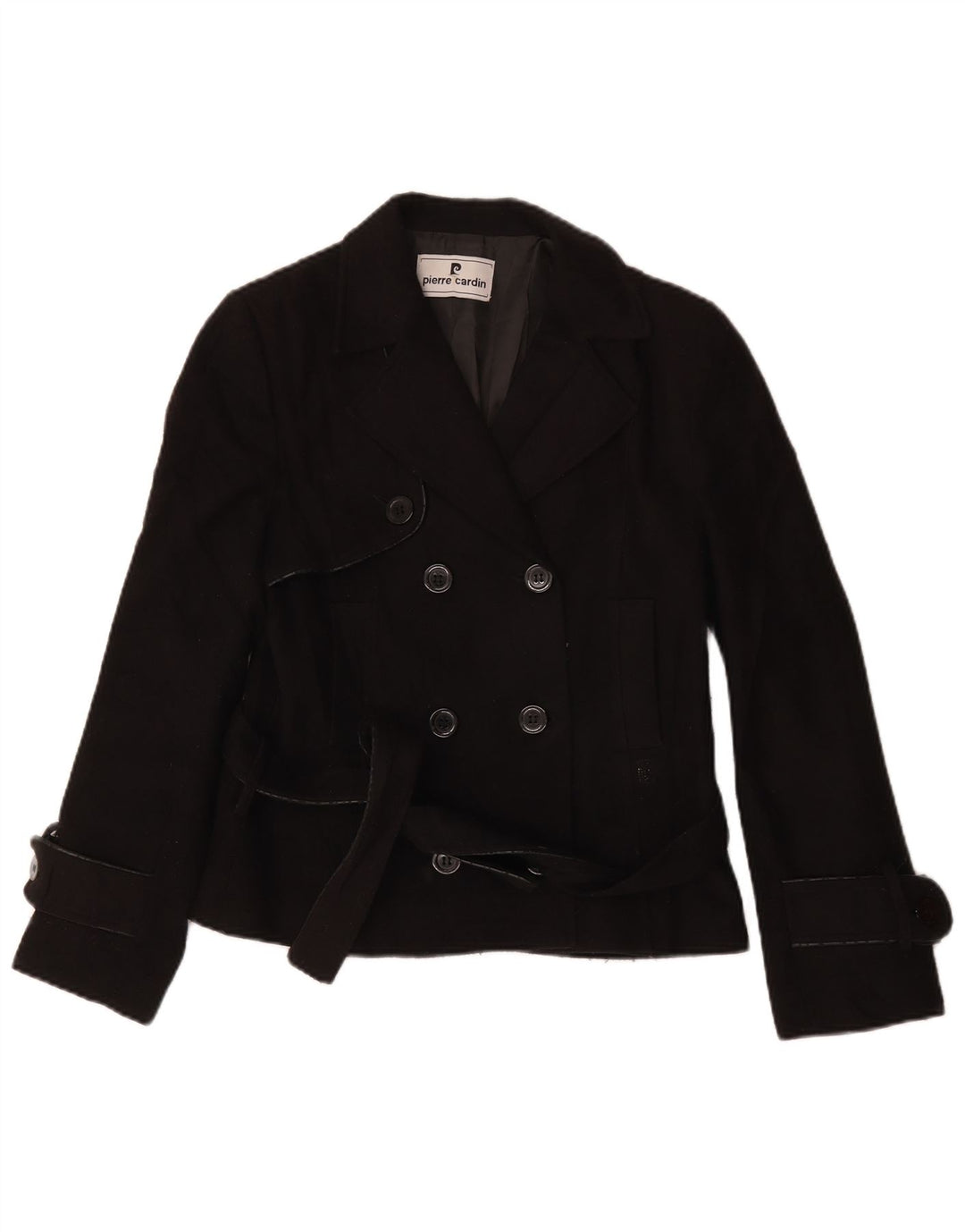 Pierre Cardin Dame Ærtefrakke IT 46 Stor sort polyester