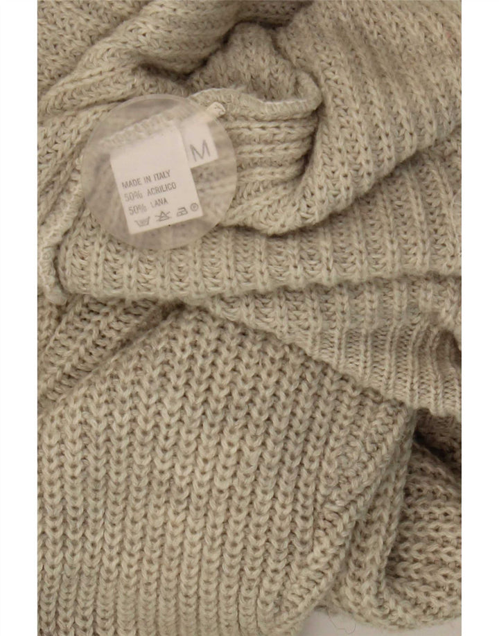 Vintage herre cardigan sweater mellemgrå akryl