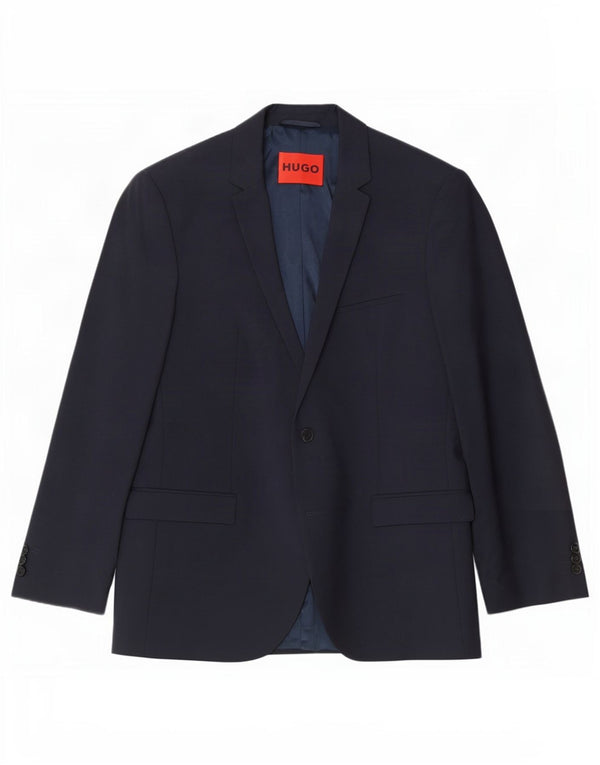 Hugo Boss Herre 2-knaps blazerjakke UK 54 2XL Navy Blue Virgin Wool