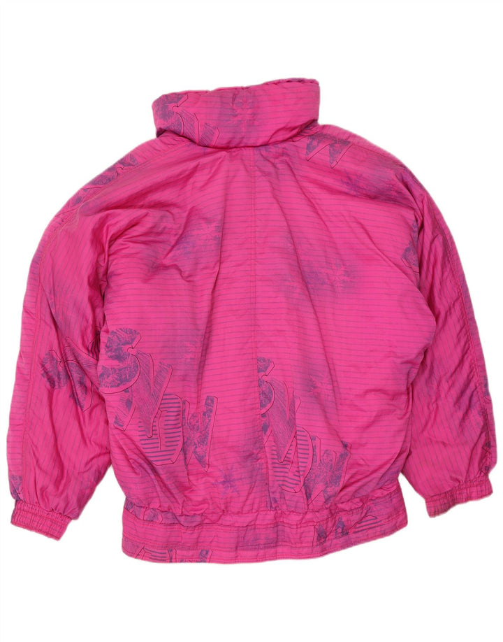Etirel Dame Grafisk Oversized Skijakke EU 40 Medium Pink Stribet