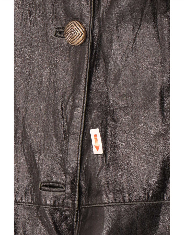 Vintage oversized læderfrakke til kvinder IT 46 Large Black