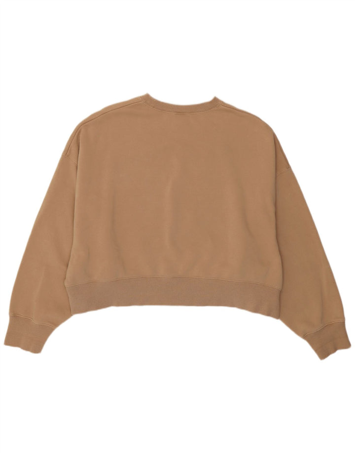 Nike Dame Oversized Sweatshirt Jumper UK 14 Medium Brun Bomuld