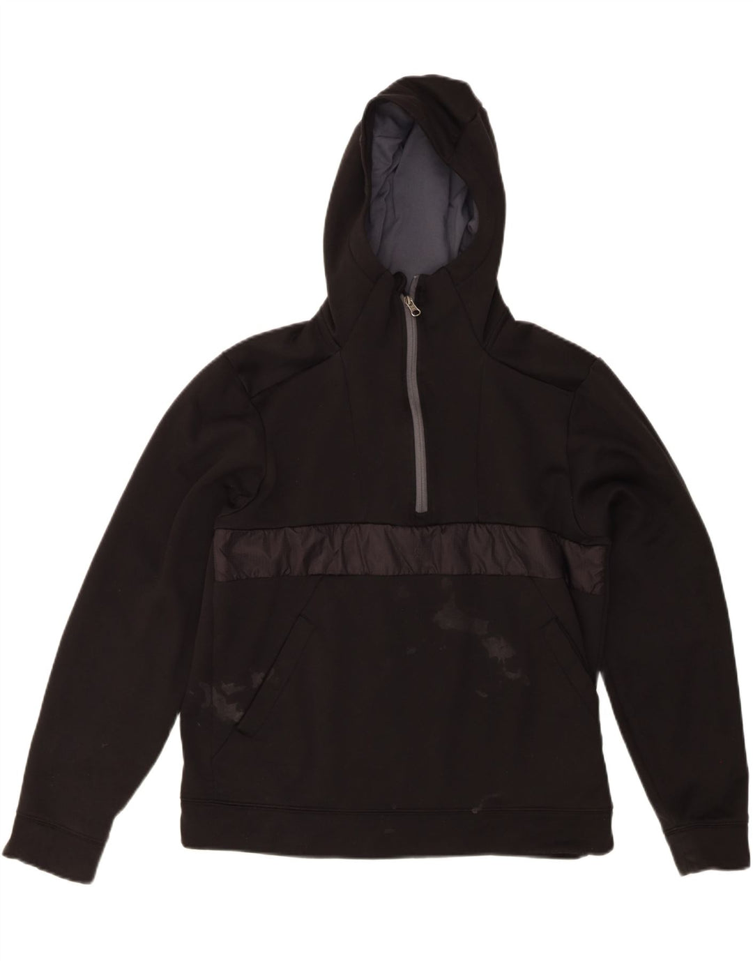 The North Face Herre Zip Neck Hoodie Jumper Large Sort Polyester