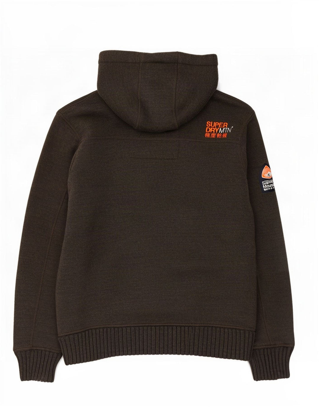 Superdry Herre grafisk hættetrøje med lynlås Stor Khaki Akryl