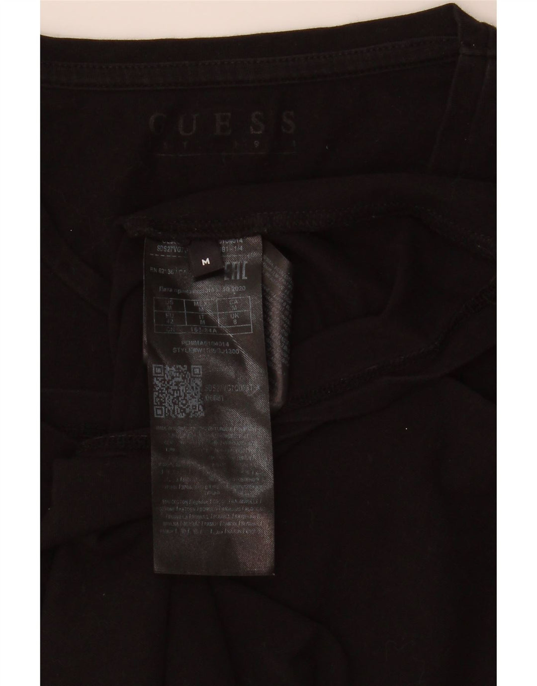 Guess Graphic T-Shirt Top UK 8 Small Black