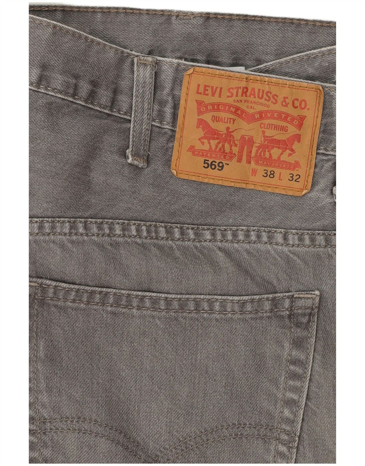 Levi's Herre 569 løse jeans W38 L29 Grå bomuld
