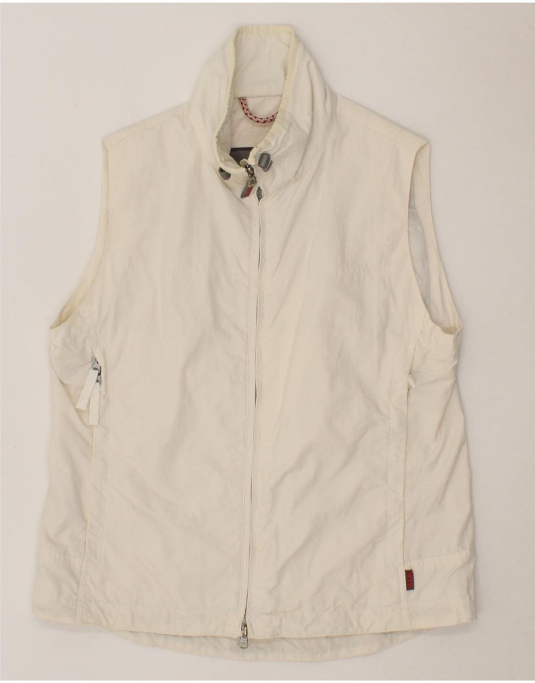 SLAM Mens Sleeveless Tracksuit Top Jacket Small Off White Nylon Vintage Slam and Second-Hand Slam from Messina Hembry 