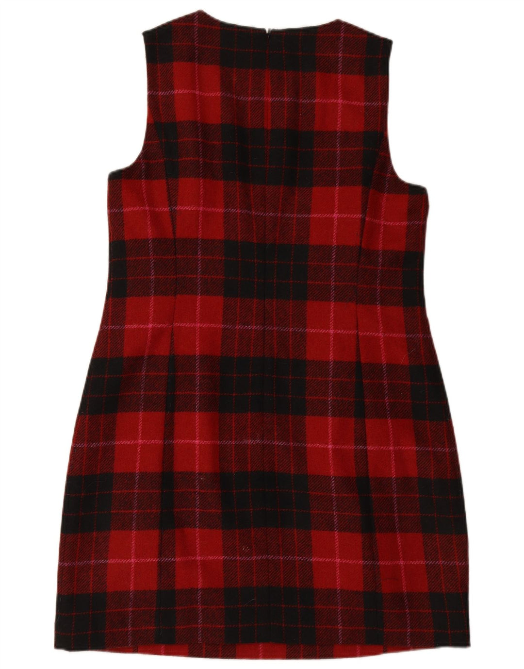 HOBBS Dame Ærmeløs Shift Dress UK 14 Large Red Check