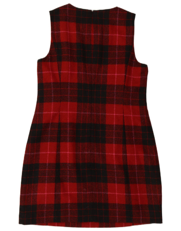 HOBBS Dame Ærmeløs Shift Dress UK 14 Large Red Check