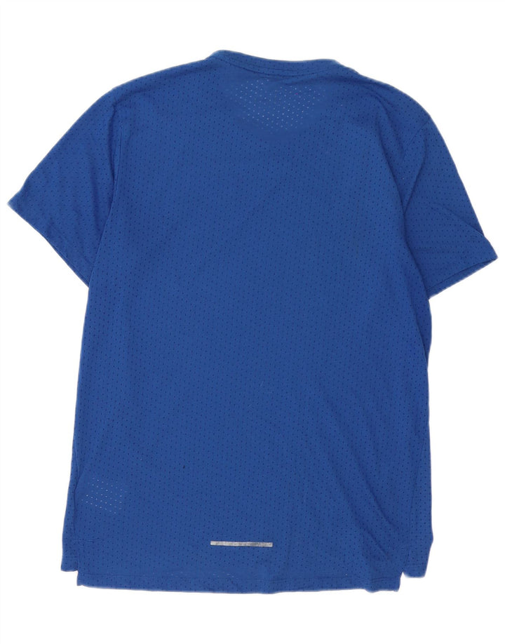 NIKE Dri Fit T-shirt top mellemblå polyester til mænd