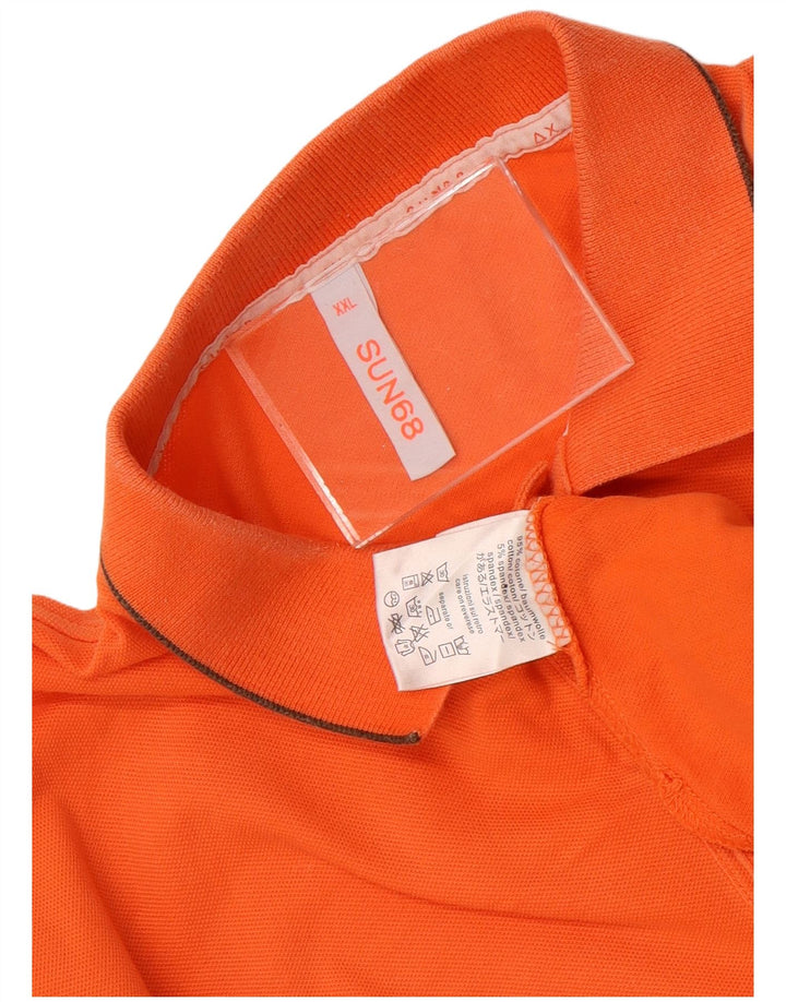Sun68 Herre poloshirt 2XL Orange Bomuld