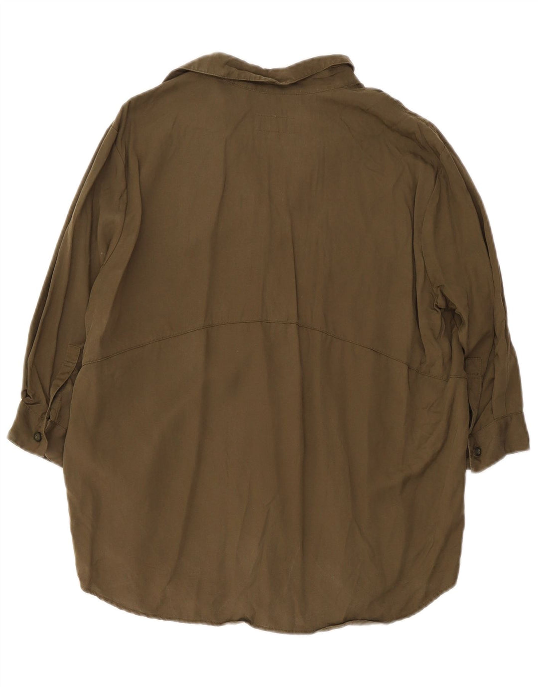 Jack Wills 3/4-ærmet oversized trøje til kvinder, UK 6 XS Khaki Lyocell