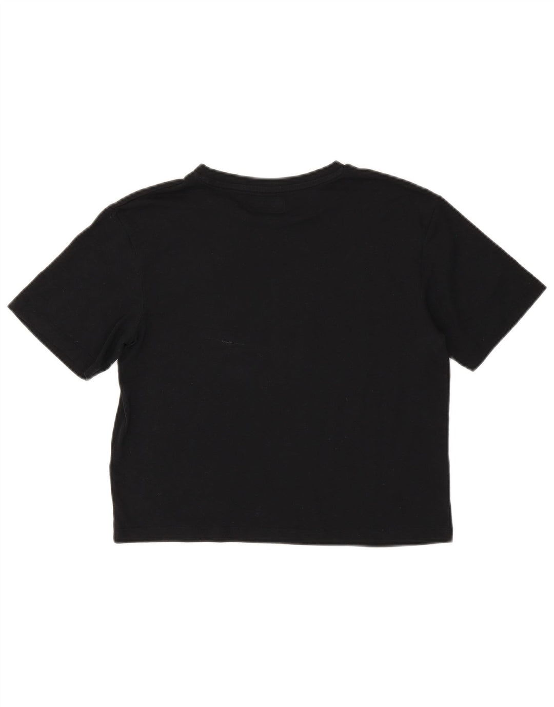 KAPPA Womens Crop Graphic T-Shirt Top UK 10 Small Black Vintage Kappa and Second-Hand Kappa from Messina Hembry 