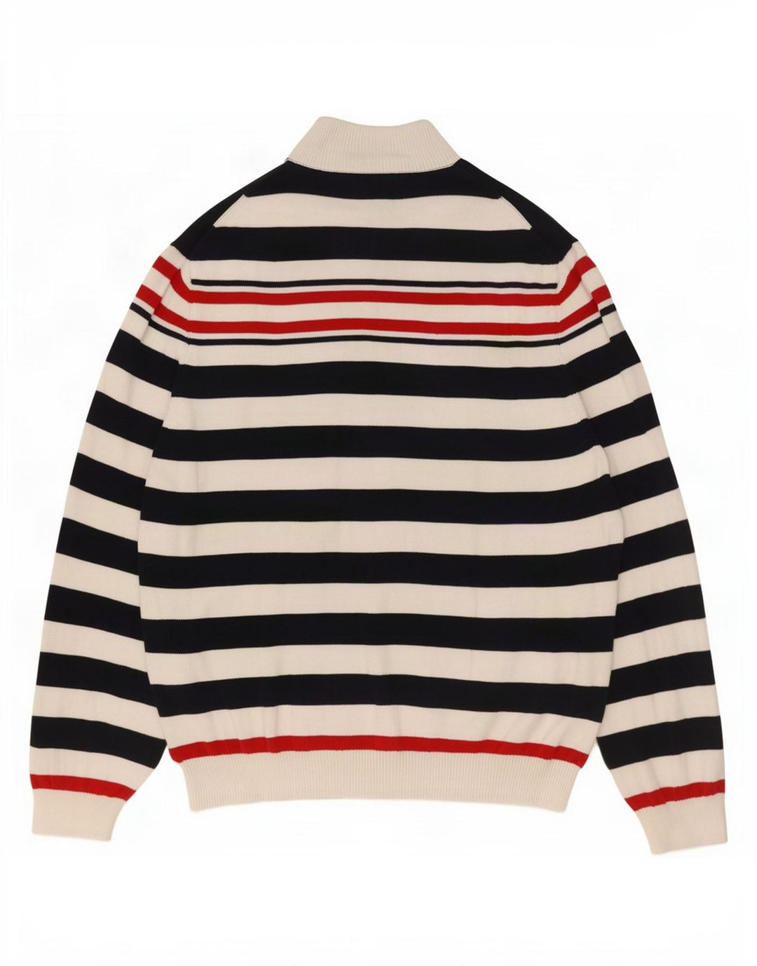 Brooks Brothers Herre Button Neck Jumper Sweater XL Marineblå stribet