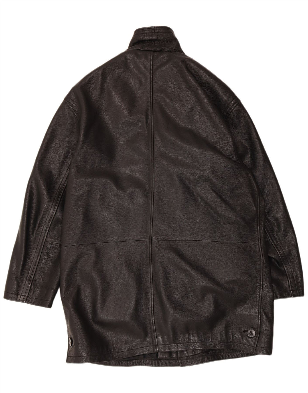 Vintage Herre Regular Fit Læderjakke UK 40 Large Black
